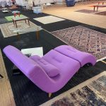 Sdraio viola in tessuto Nuovo da esposizione 2327/U