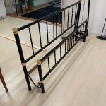 Letto matrimoniale nero in ferro battuto Nuovo da esposizione 2343/U