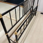 Letto matrimoniale nero in ferro battuto Nuovo da esposizione 2343/U