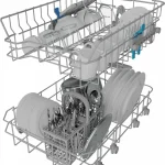 Lavastoviglie da Incasso Indesit 45 cm Slim 10 Coperti Incassata a Scomparsa Totale Push&Go - IN2IKE107