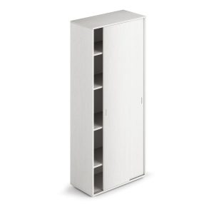 Ingresso modulo da 90 H.212 ante scorrevoli con ripiani colore bianco frassinato
