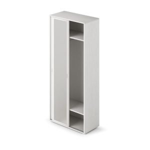 Ingresso modulo da 90 ante scorrevoli 1 anta bianco frassinato e 1 anta a specchio con appendiabiti