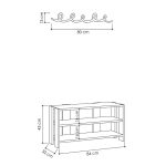 Ingresso scarpiera Tono rovere antracite con appendiabiti nero