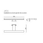 Lampada LED Atos cromata per bagno 5,6 watt