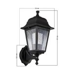 Lampada a parete abs nera triangolare MDL2826