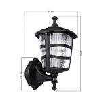 Lampada a parete abs nera triangolare MDL3114