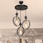 Lampada a sospensione Esin con tre portalampade a cerchio MDL4423