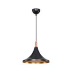 Lampada a sospensione Kano nero oro ASZ1564