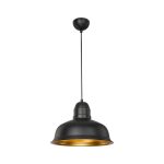 Lampada a sospensione Kumbet MDL3053 metallo nero interno oro