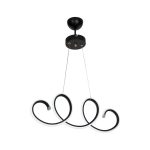 Lampada a sospensione LED Afra forma spirale nera MDL4441