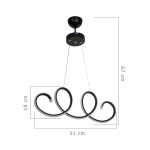 Lampada a sospensione LED Afra forma spirale nera MDL4441