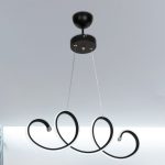 Lampada a sospensione LED Afra forma spirale nera MDL4441
