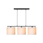 Lampada a sospensione Medusa ASZ1532 con paralumi tessuto beige