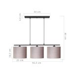 Lampada a sospensione Medusa ASZ1532 con paralumi tessuto beige