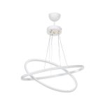 Lampada a sospensione Muso due anelli bianchi Led MDL4438