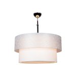 Lampada a sospensione Polo MDL2749 in tessuto grigio