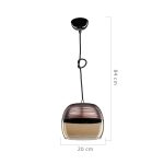 Lampada a sospensione Punto ASZ0856 diffusore bicchiere rovesciato