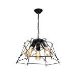 Lampada a sospensione Tena MDL3854 luci in metallo nero asimmetrico