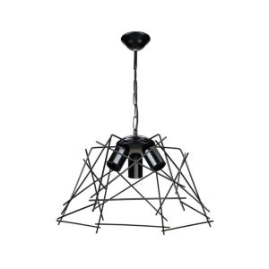 Lampada a sospensione Tena MDL3854 luci in metallo nero asimmetrico
