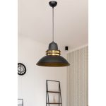 Lampada a sospensione Tibet ASZ0871 nera stile industriale