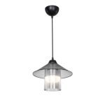 Lampada da soffitto Inka ASZ1463 con paralume in plastica fumé