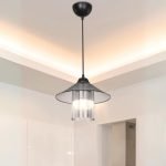 Lampada da soffitto Inka ASZ1463 con paralume in plastica fumé