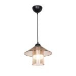 Lampada da soffitto Inka ASZ1464 con paralume in plastica ambrata