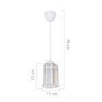 Lampada da soffitto Optical MDL3749 con paralume triangolo in plastica ambrato