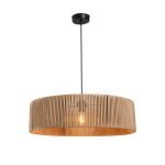 Lampada da soffitto Roya ASZ1747 in carta intrecciata rustica effetto bamboo
