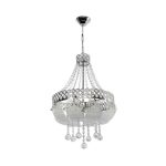 Lampada da soffitto Sare MDL3550 argento vetro decorato e pietre effetto cristallo