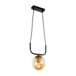 Lampada da soffitto Terena ASZ1422 in metallo nero con 1 portalampada