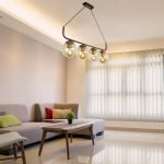 Lampada da soffitto Terena MDL4174 in metallo nero con 4 portalampada