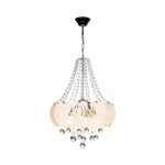 Lampada da soffitto Yon MDL3973 argento vetro decorato e pietre effetto cristallo