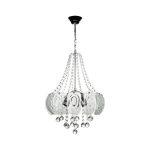 Lampada da soffitto Yon MDL3973 argento vetro decorato e pietre effetto cristallo