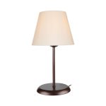 Lampada da tavolo Elva ASZ1050 in metallo e paralume tessuto