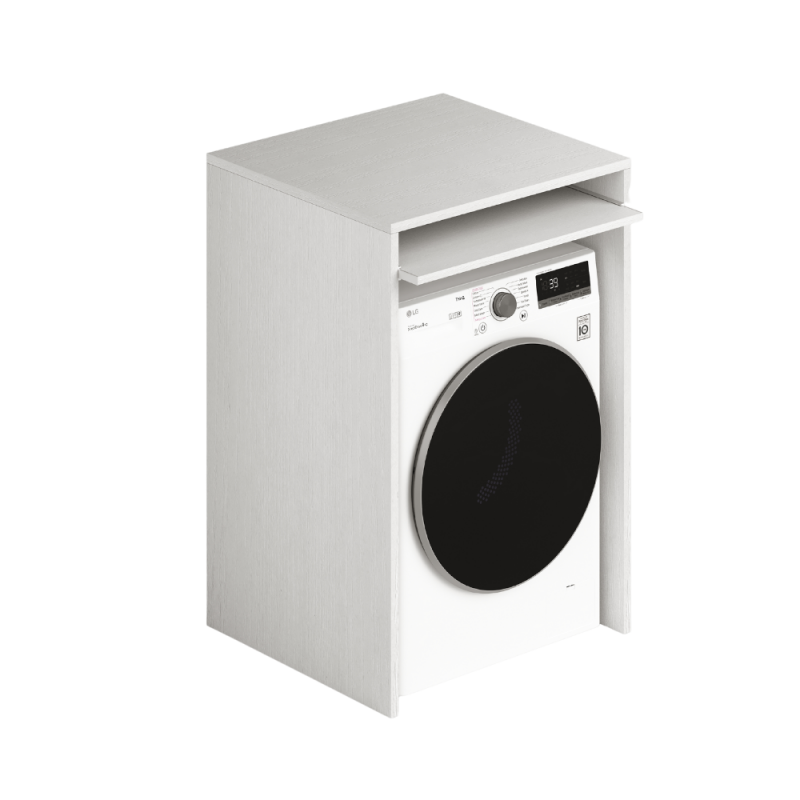 Laundry coprilavatrice in legno 71x65x105 bianco frassinato
