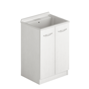 Laundry lavatoio due ante 61x50x86 bianco frassinato