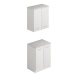 Laundry pensile bagno due ante 71x38x77 bianco frassinato