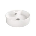 Lavabo da appoggio LAV618 in ceramica 46x46x15.5 cm bianco lucido