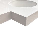 Lavabo da incasso YJ12250 top in pietra sinterizzata e lavabo in ceramica bianco lucido