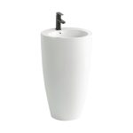 Lavabo freestanding LAV203 in ceramica D 50x86 cm. bianco lucido