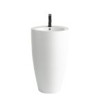 Lavabo freestanding LAV203 in ceramica D 50x86 cm. bianco lucido
