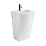 Lavabo freestanding LAV303 in ceramica 53x46.5x86.5 cm bianco