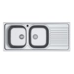 Lavello 116x50 SA138 2 vasche e gocciolatoio destro