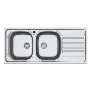 Lavello 116x50 SA138 2 vasche e gocciolatoio destro