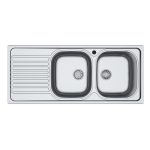 Lavello 116x50 SA138 2 vasche e gocciolatoio sinistro