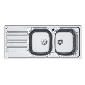 Lavello 116x50 SA138 2 vasche e gocciolatoio sinistro