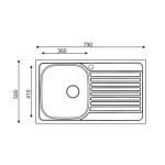 Lavello Classic 273 79x50 cm sinistro