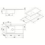 Lavello Smeg LRX901D una vasca con gocciolatoio destro 90x50 cm inox