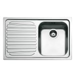 Lavello Smeg SP791S 79x50 cm 1 vasca con gocciolatoio sinistro inox